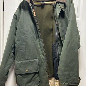 Woolrich Green Military Field Jacket with Rugged Design